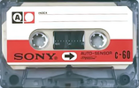 Compact Cassette Sony Auto-Sensor 60 Type I Normal 1970 Worldwide