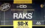 Compact Cassette RAKS SD-X 46 Type II Chrome 1990 Europe