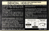 Compact Cassette Denon HD8 100 Type II Chrome 1988 Europe