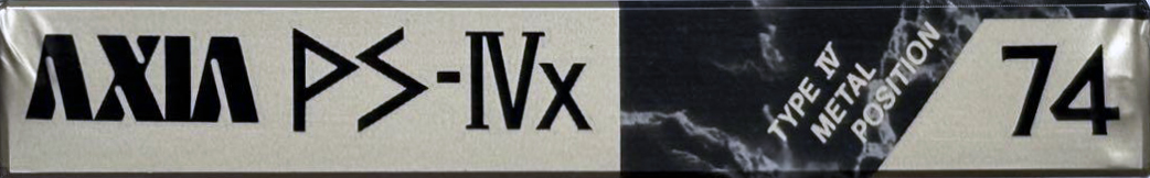 Compact Cassette AXIA PS-IVx 74 "PS-4x 74" Type IV Metal 1989 Japan