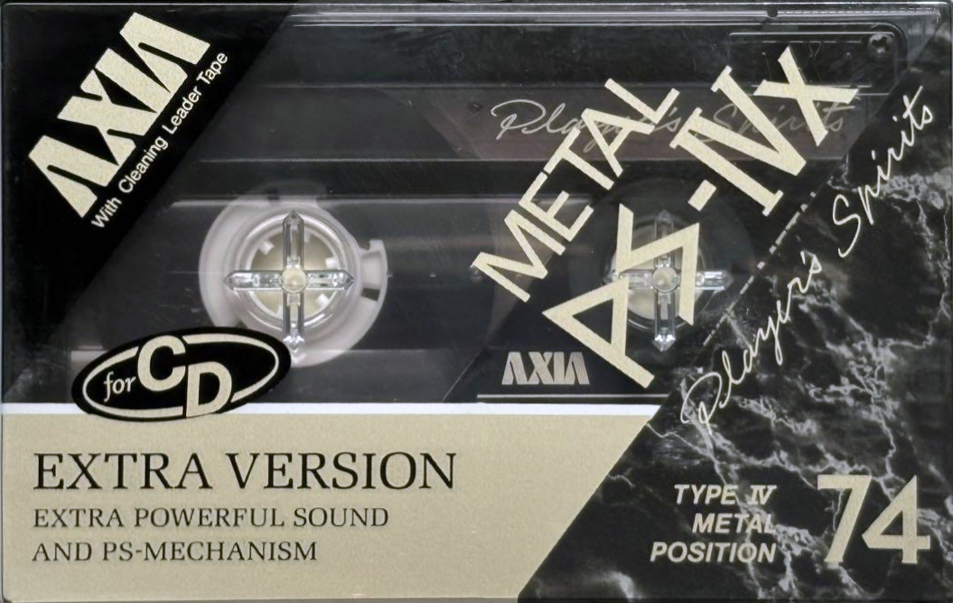 Compact Cassette AXIA PS-IVx 74 "PS-4x 74" Type IV Metal 1989 Japan