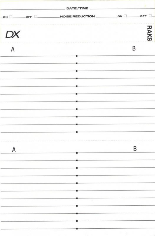 Compact Cassette: RAKS  - DX 60