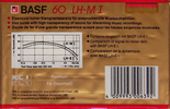 Compact Cassette BASF LH Maxima I 60 "LH-M I" Type I Normal 1985 Germany