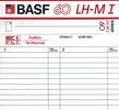 Compact Cassette BASF LH Maxima I 60 "LH-M I" Type I Normal 1985 Germany