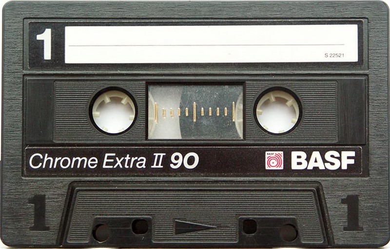Compact Cassette BASF Chrome Extra II 90 "Point on back side" Type II Chrome 1987 Europe