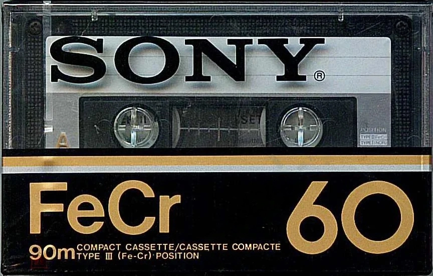 Compact Cassette Sony FeCr 60 Type III Ferro Chrome 1978 North America