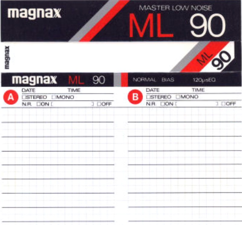 Compact Cassette Magnax ML 90 Type I Normal 1981 Japan
