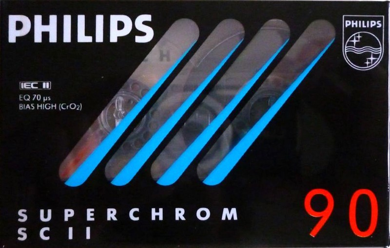Compact Cassette Philips SC II 90 Type II Chrome 1986 Europe