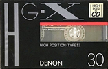 Compact Cassette Denon HG-X 30 Type II Chrome 1990 Japan