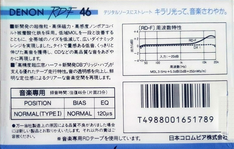 Compact Cassette: Nippon Columbia / Denon Denon - RD-F 46