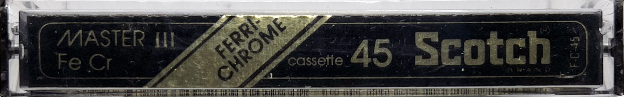 Compact Cassette Scotch Master III 45 Type III Ferro Chrome 1978 USA