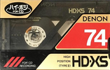 Compact Cassette Denon HD-XS 74 "HD-XS74P" Type II Chrome 1989 Japan