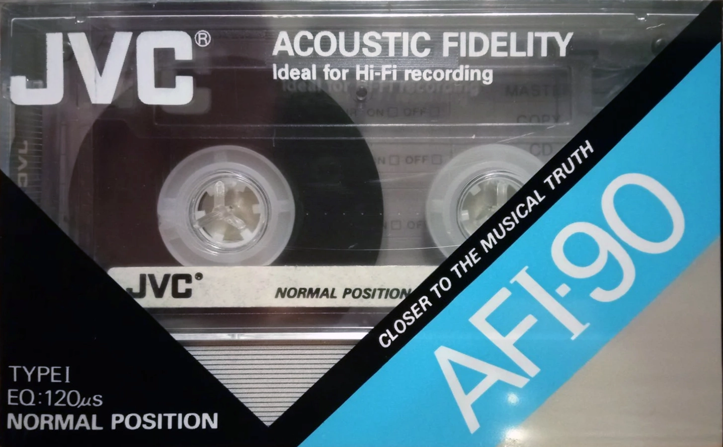 Compact Cassette JVC AFI 90 "AF190U" Type I Normal 1990 North America