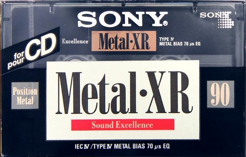 Compact Cassette Sony Metal-XR 90 Type IV Metal 1992 Europe