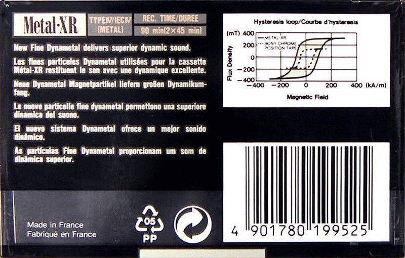 Compact Cassette: Sony  - Metal-XR 90