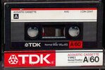 Compact Cassette TDK A 60 Type I Normal 1987 USA