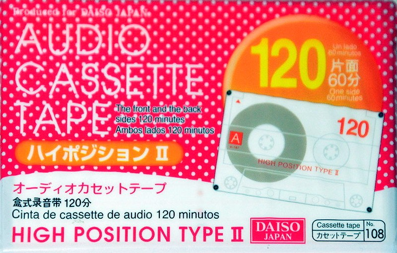 Compact Cassette Daiso 120 "№ 108" Type II Chrome South Korea