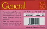 Compact Cassette General EHF 60 Type I Normal 1994 Europe