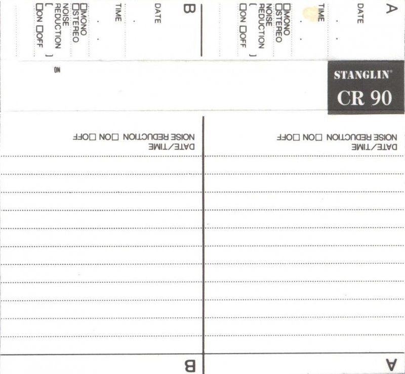 Compact Cassette Stanglin CR 90 Type II Chrome Hong Kong
