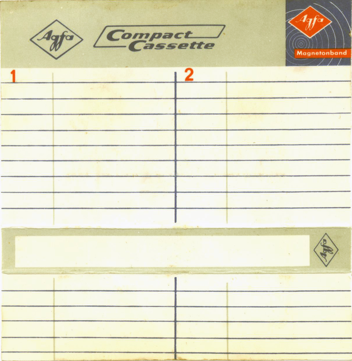 Compact Cassette AGFA 60 Type I Normal 1966 Germany