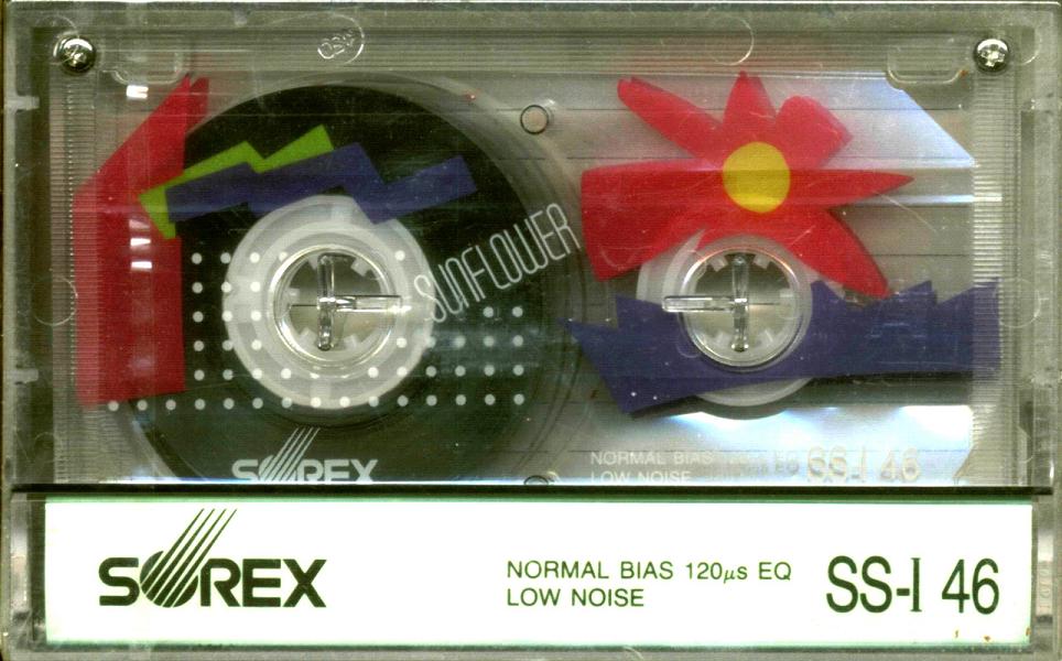 Compact Cassette Sorex SS-I 46 "SunFlower" Type I Normal 1988 South Korea