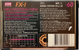Compact Cassette ICM FX-I 60 Type I Normal 1990 Europe