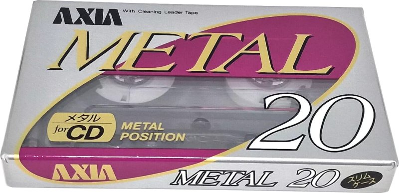 Compact Cassette AXIA Metal 20 Type IV Metal 1990 Japan