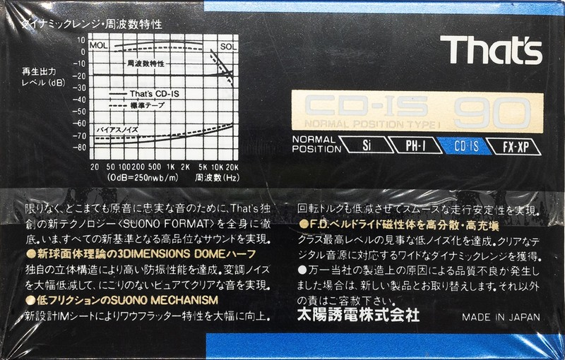 Compact Cassette: Taiyo Yuden Thats - CD-IS 90