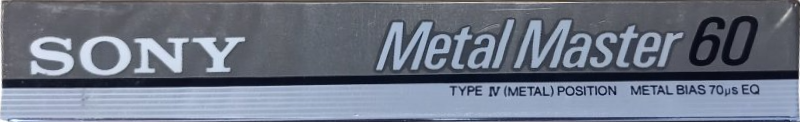 Compact Cassette Sony Metal Master 60 Type IV Metal 1988 Japan