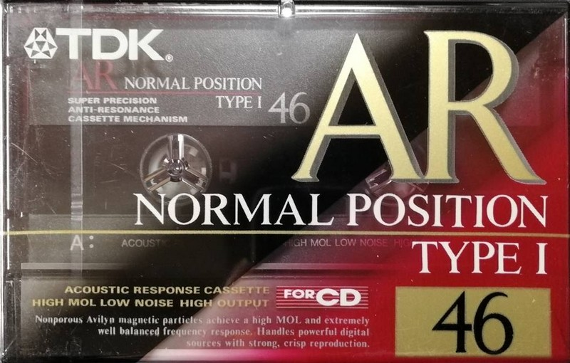 Compact Cassette TDK AR 46 "AR-46R" Type I Normal 1992 Japan