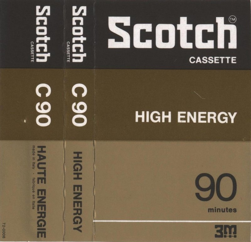 Compact Cassette Scotch High Energy 90 Type I Normal 1976 Europe