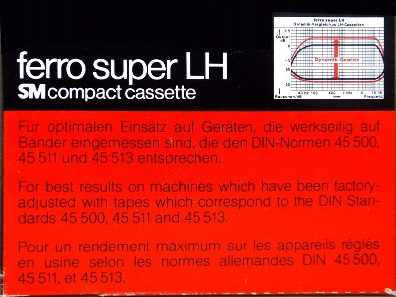 Compact Cassette BASF Ferro Super LH 90 Type I Normal 1977 Europe