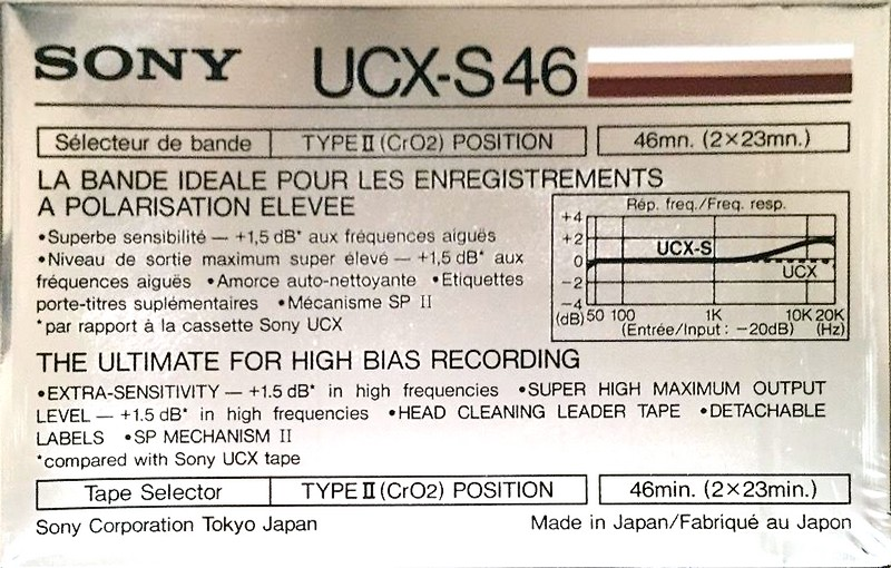 Compact Cassette: Sony  - UCX-S 46