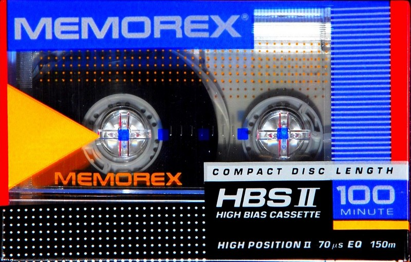 Compact Cassette Memorex HBS II 100 Type II Chrome 1989 North America