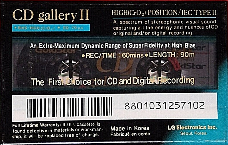 Compact Cassette: GoldStar / LG Goldstar - CD Gallery II 60