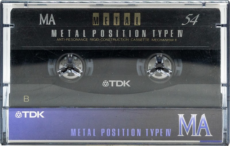 Compact Cassette TDK MA 54 "MA-54F" Type IV Metal 1994 Japan