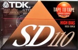Compact Cassette TDK SD 110 Type II Chrome 1992 North America