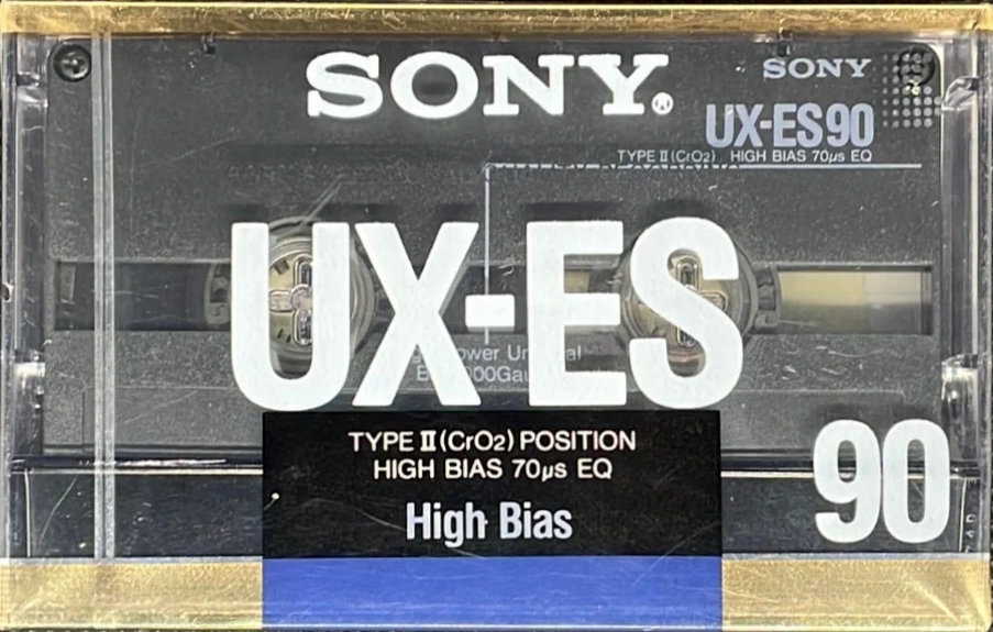 Compact Cassette Sony UX-ES 90 Type II Chrome 1988 USA