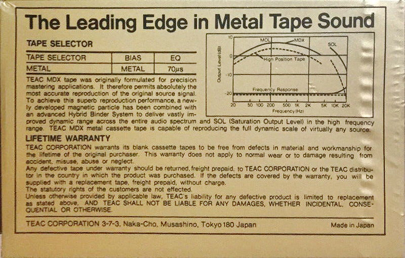 Compact Cassette: Taiyo Yuden Teac - MDX 90