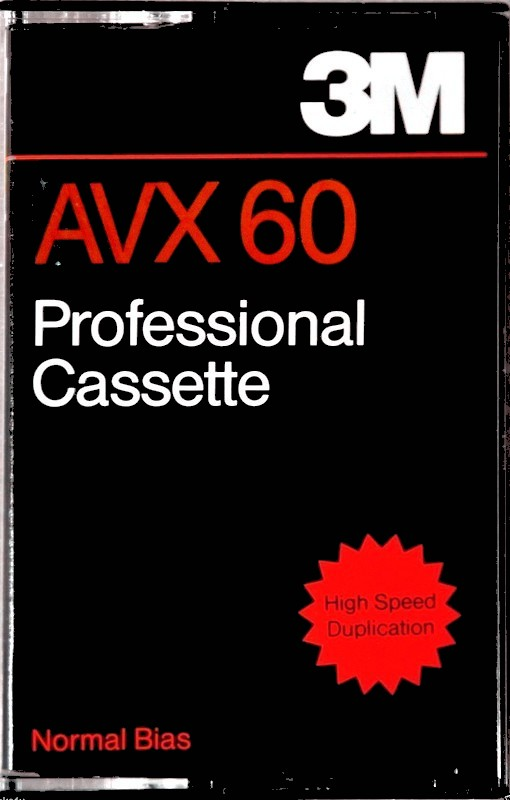 Compact Cassette 3M AVX 60 Type I Normal 1996 USA