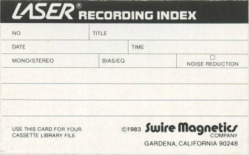 Compact Cassette: Swire Magnetics Laser - XL 90