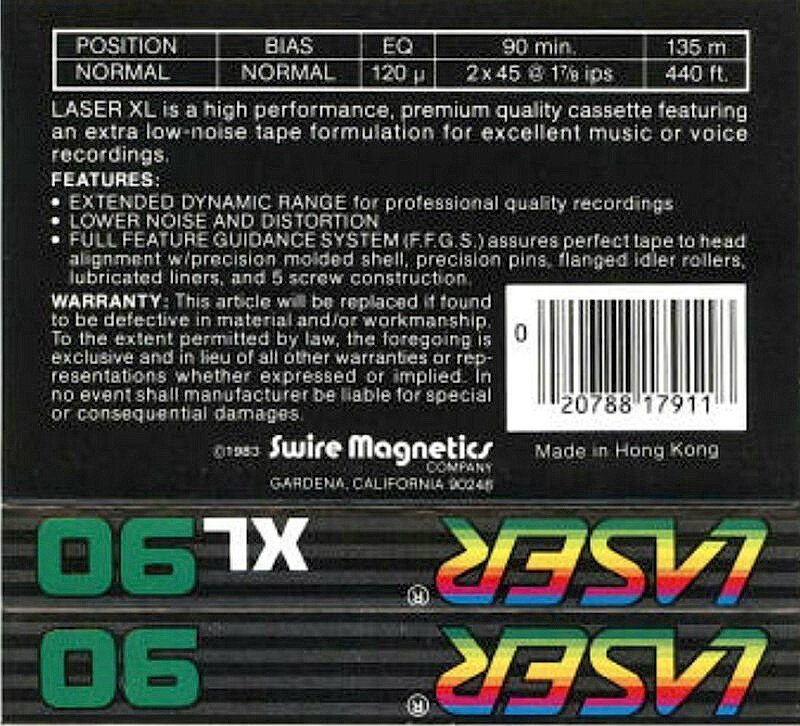 Compact Cassette: Swire Magnetics Laser - XL 90