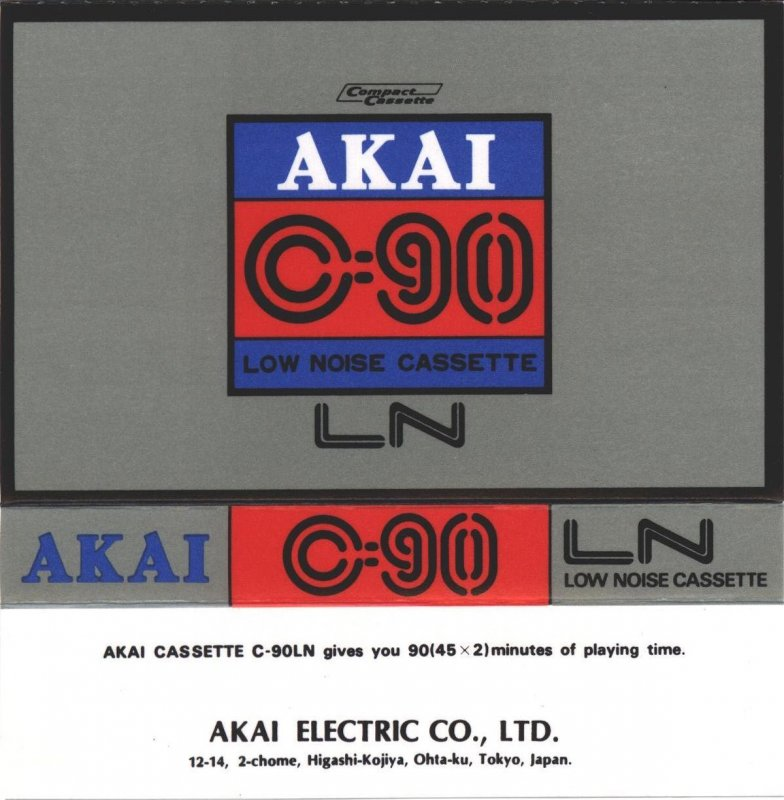 Compact Cassette Akai LN 90 Type I Normal 1972 Europe