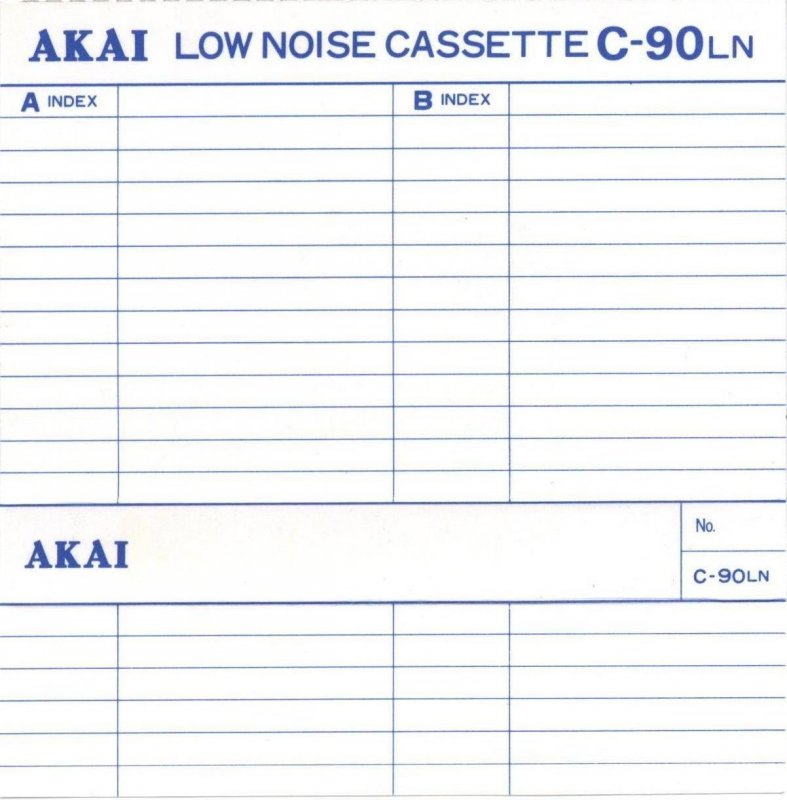 Compact Cassette Akai LN 90 Type I Normal 1972 Europe