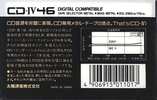 Compact Cassette Thats CD 46 "CD-IV" Type IV Metal 1987 Japan