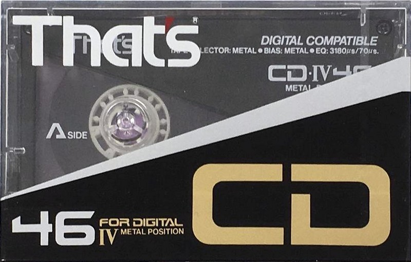 Compact Cassette Thats CD 46 "CD-IV" Type IV Metal 1987 Japan