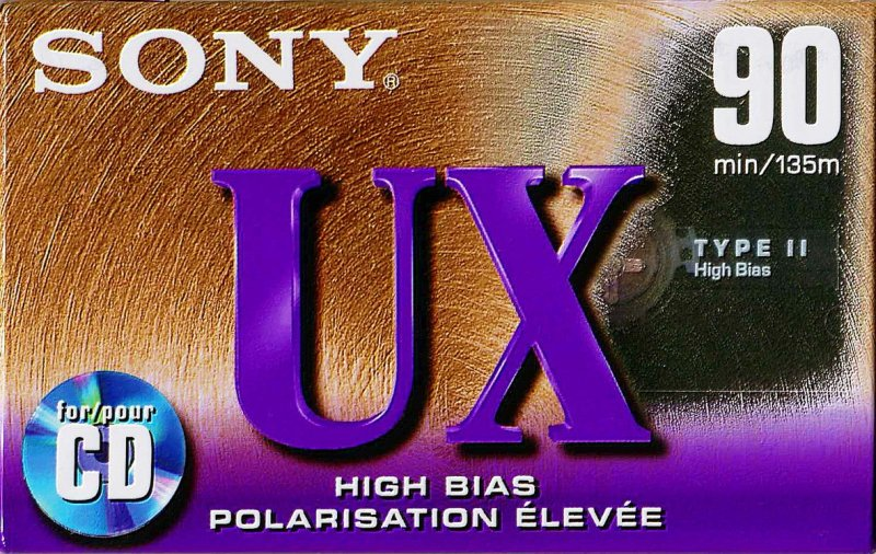 Compact Cassette Sony UX 90 Type II Chrome North America