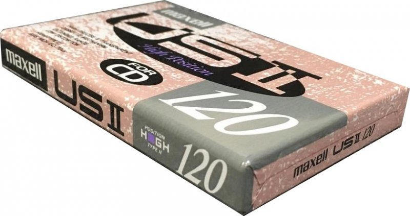 Compact Cassette Maxell US 120 "USII 120" Type II Chrome 1990 Japan