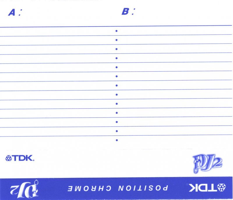 Compact Cassette TDK DJ2 Disc Jack 80 "DJ2-80EA" Type II Chrome 1997 Europe