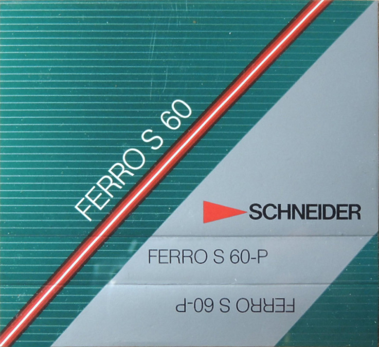 Compact Cassette Schneider Ferro S 60 Type I Normal 1985 Europe